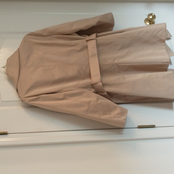 I Love SIA Trench Coat w/Tie Belt Tan Double Breasted 3/4 Sleeves Pockets XL - Picture 5 of 9
